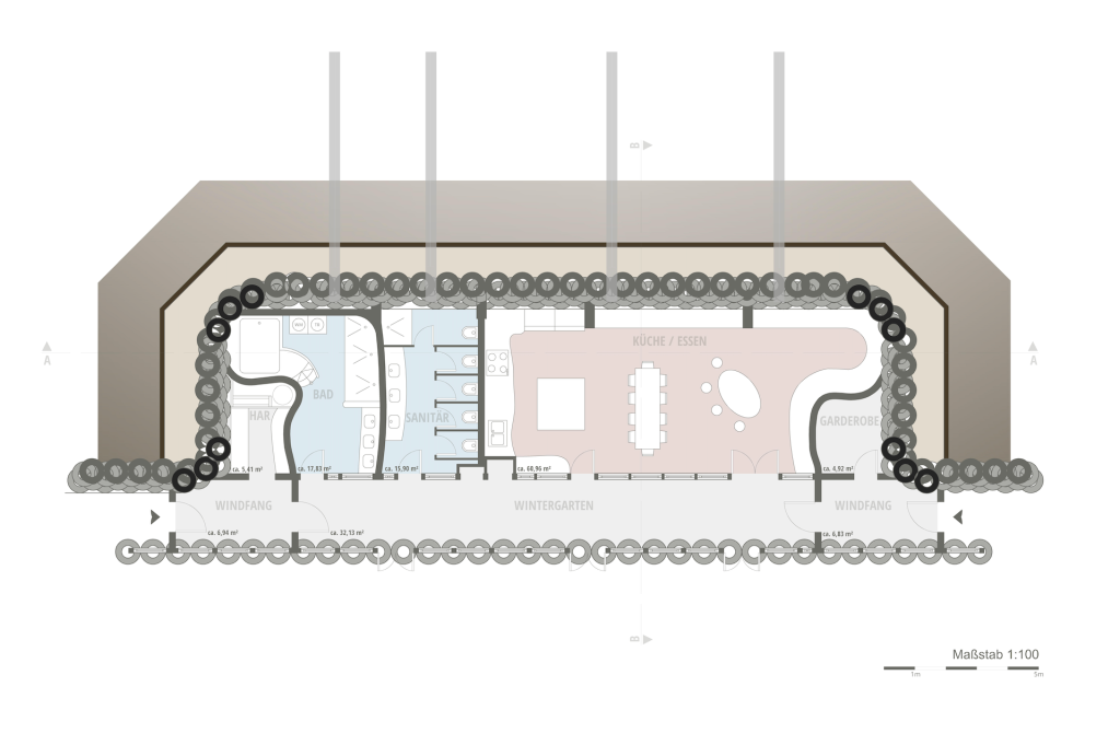 Earthship Biotecture - eine Bau-Utopie verwirklicht aus Müll 14 Earthship Grundriss